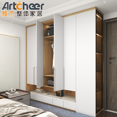 주문 모던 Mdf Walk In Closet 옷장 침실 가구에 완벽한 추가 온라인 제품