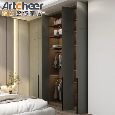 주문 현대적인 스타일리시 맞춤형 목조 옷장 및 전체 Walk in Closet 세트 온라인 제품