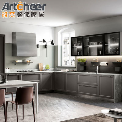 가구 단단한 나무 부엌 저장 캐비닛 모델 벽 캐비닛과 모듈 디자인