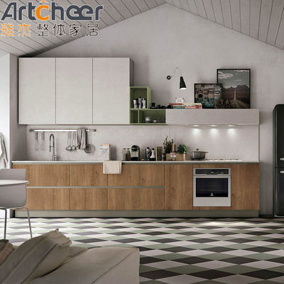 현대 PANEL 나무 스타일 부엌 캐비닛과 맞춤 컬러 섬 싱크 베이스 캐비닛