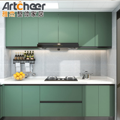 현대적인 스타일리시 부엌 캐비닛 세트 PVC 막문 패널 표면 처리